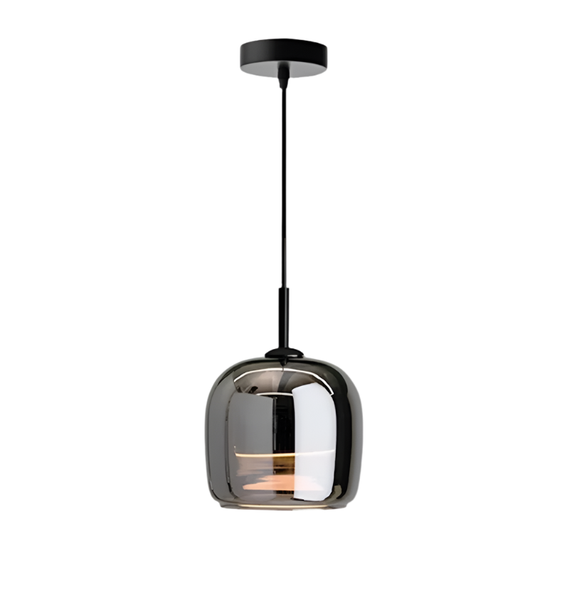 Nordic Black Glass Pendant Light Fixture - Modern Hanging Lamp for Kitchen Island & Dining Room