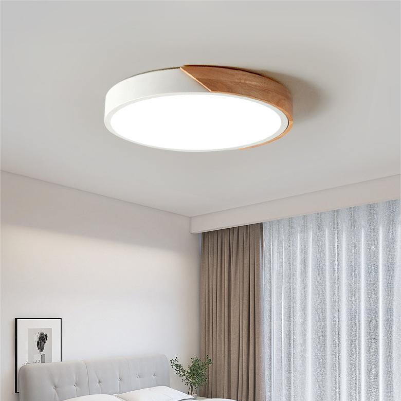 Scandinavian Circular LED Ceiling Light | Soft Illumination, Minimalist Design & Ideal for Bedrooms and Work Areas