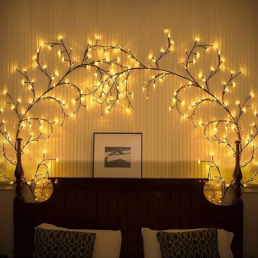 LED Grapevine Fairy Lights - 100 LED String Lights with Green Wire for Indoor & Outdoor Decoration, Parties, and Garden Use