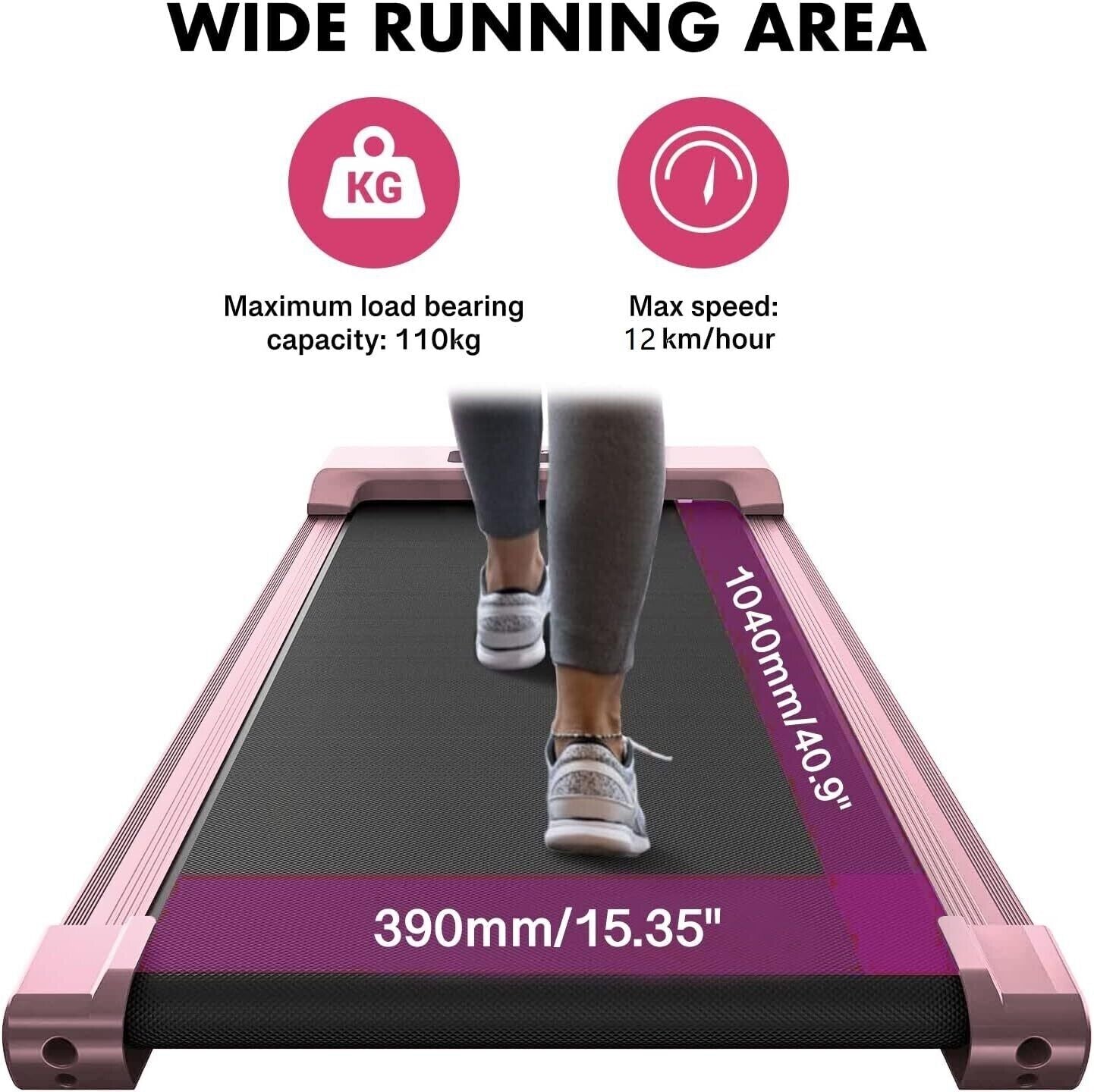 Treadmill Pad for Under Desk | Compact, Quiet & Ideal for Walking While Working  | Best Walking Pad Treadmill