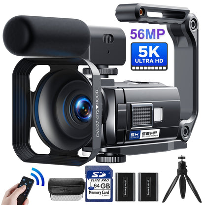 5K UHD Camcorder Video Camera | Night Vision, Anti-Shake Best Digital Camcorder for Sports