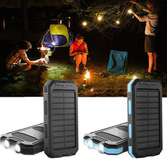 2x 500000mAh Solar Charger Waterproof Power Bank External