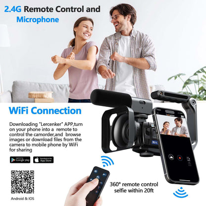 5K UHD Camcorder Video Camera | Night Vision, Anti-Shake Best Digital Camcorder for Sports