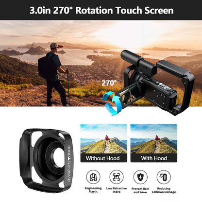 5K UHD Camcorder Video Camera | Night Vision, Anti-Shake Best Digital Camcorder for Sports