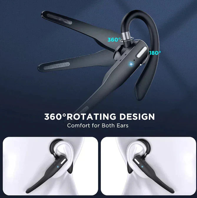 Skywave™ | Trucker Dual Mic Wireless Bluetooth 5.1 Noise Cancelling Headset & Earbuds for Clear Communication & Hands-Free Use