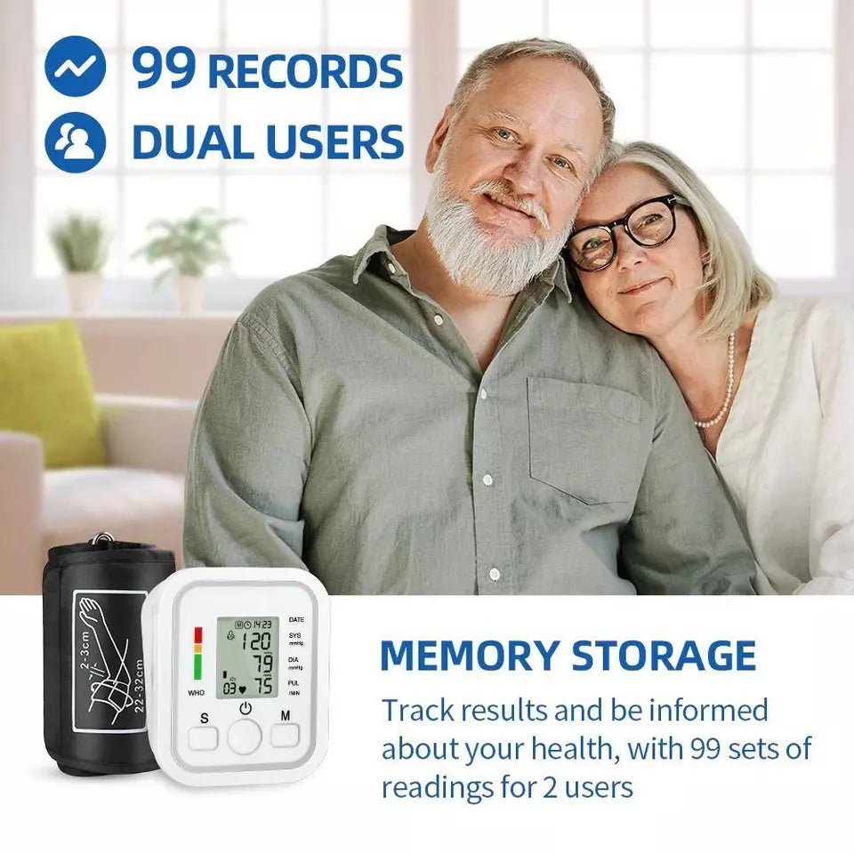 Digital Blood Pressure Monitor | Fully Automatic, Intellisense Technology & Memory Function for Home and Travel Use