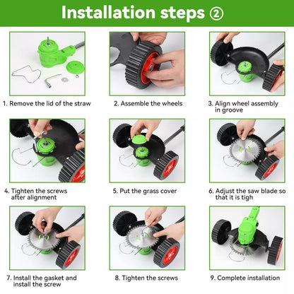 24V Cordless Grass Trimmer | 4-in-1 Adjustable Cutting Head & Powerful Battery for Residential Lawn Care