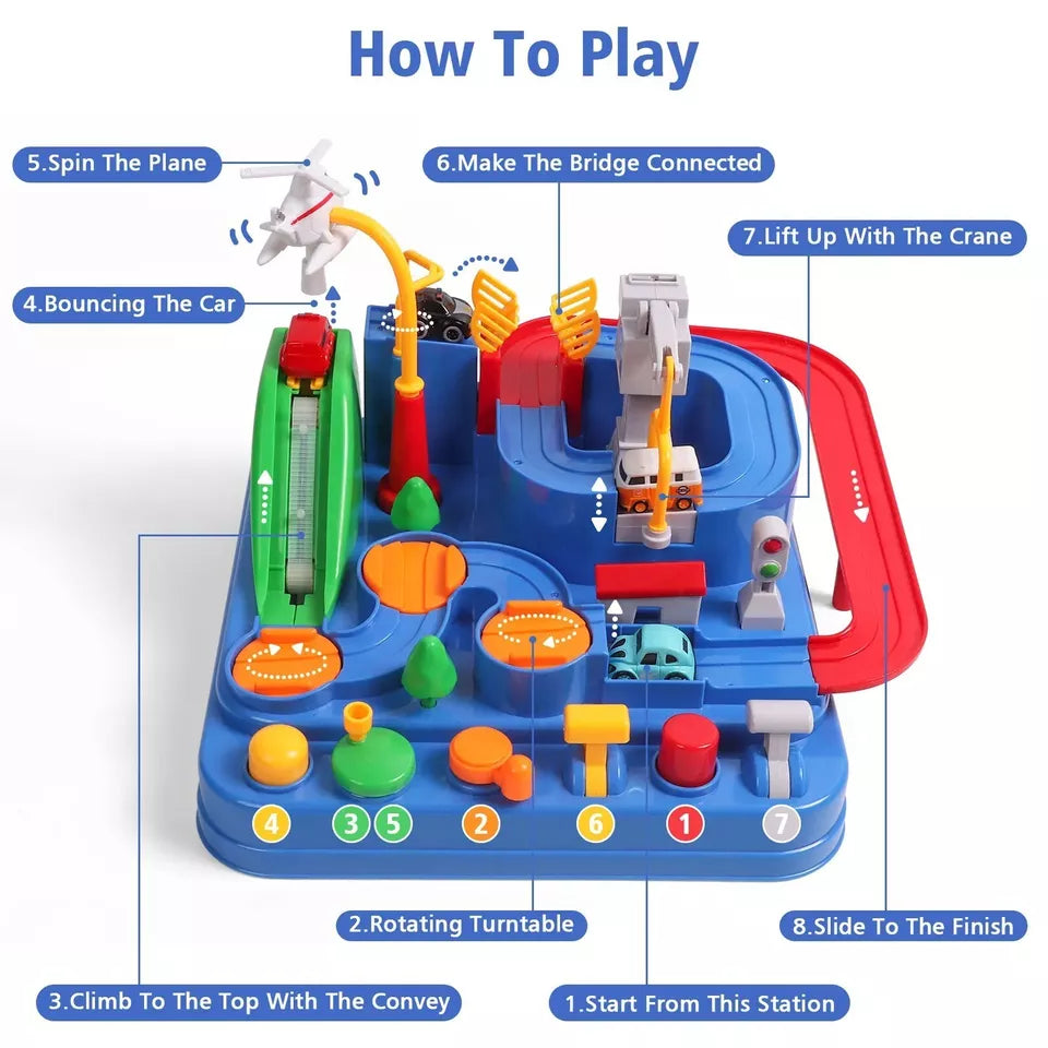 Adventure Car Race Track for Kids | Educational, Interactive & Durable Toy for Skill-Building Fun