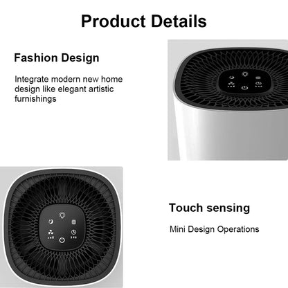 Compact Air Purifier | True HEPA Filter, Ultra-Quiet & Ideal for Small to Medium Rooms