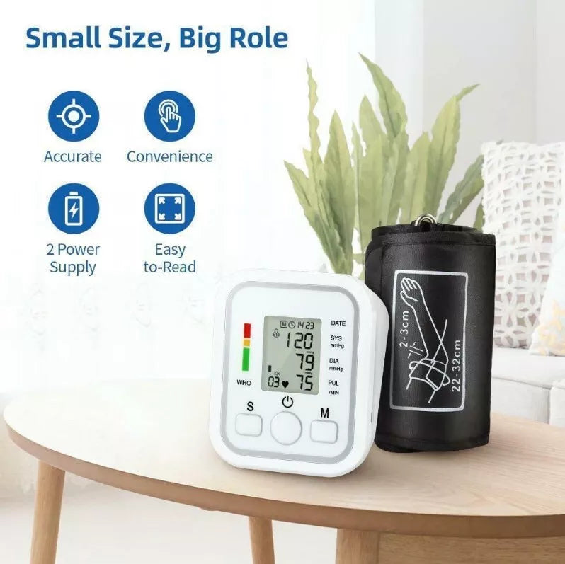 Digital Blood Pressure Monitor | Fully Automatic, Intellisense Technology & Memory Function for Home and Travel Use