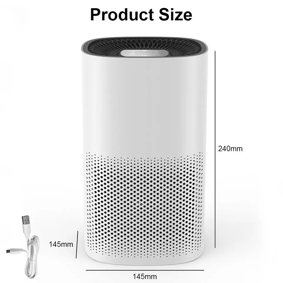 Compact Air Purifier | True HEPA Filter, Ultra-Quiet & Ideal for Small to Medium Rooms