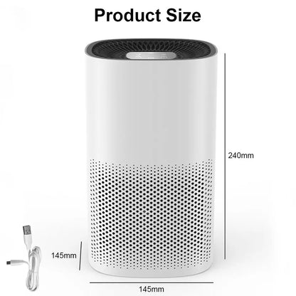 Compact Air Purifier | True HEPA Filter, Ultra-Quiet & Ideal for Small to Medium Rooms