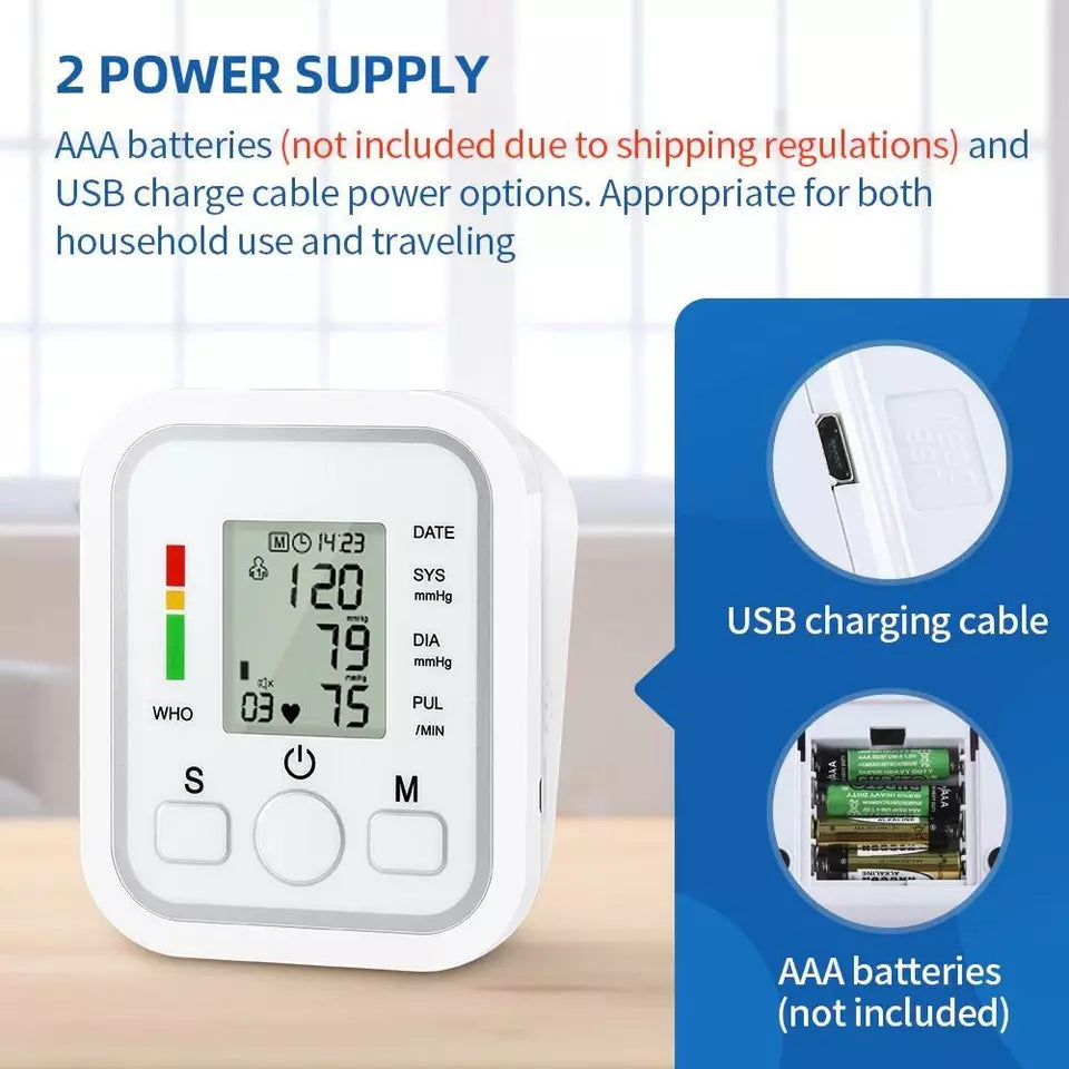 Digital Blood Pressure Monitor | Fully Automatic, Intellisense Technology & Memory Function for Home and Travel Use