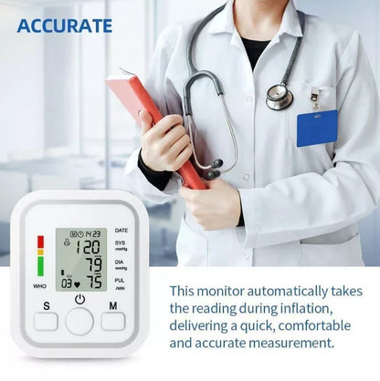 Digital Blood Pressure Monitor | Fully Automatic, Intellisense Technology & Memory Function for Home and Travel Use