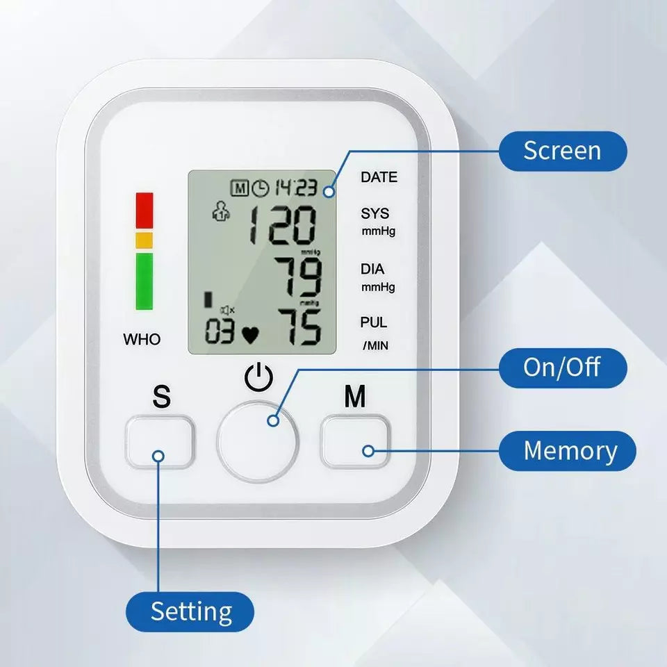 Digital Blood Pressure Monitor | Fully Automatic, Intellisense Technology & Memory Function for Home and Travel Use