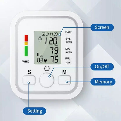 Digital Blood Pressure Monitor | Fully Automatic, Intellisense Technology & Memory Function for Home and Travel Use