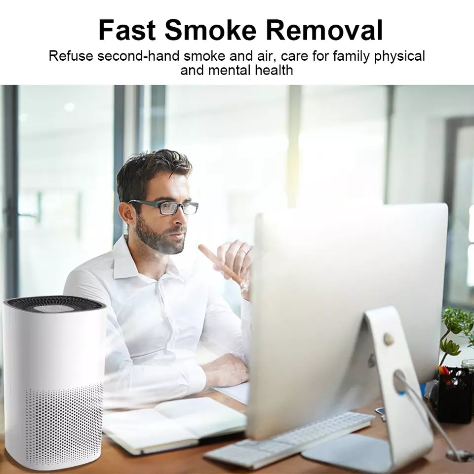 Compact Air Purifier | True HEPA Filter, Ultra-Quiet & Ideal for Small to Medium Rooms