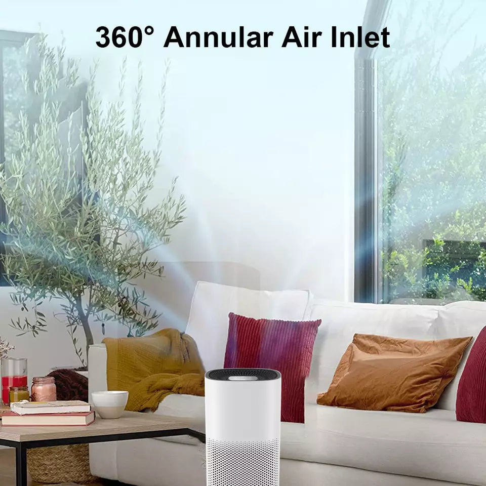 Compact Air Purifier | True HEPA Filter, Ultra-Quiet & Ideal for Small to Medium Rooms