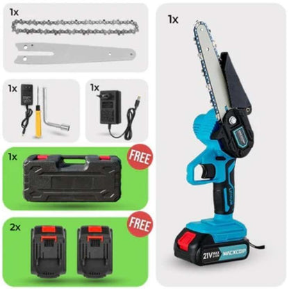 Cordless Electric Chainsaw | Lightweight, Ergonomic Design & Ideal for Effortless Pruning and Trimming