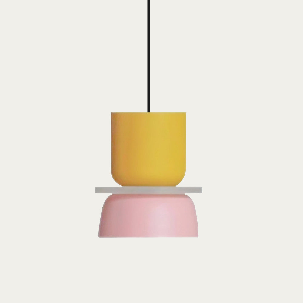 Nordic Color Block Pendant Light Fixture - Modern Hanging Lamp for Kitchen & Dining Room