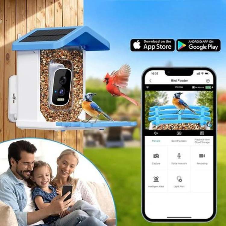 Smart Solar Bird Feeder Camera | 2.5K HD Video, Waterproof & Solar Powered for Birdwatching Anytime