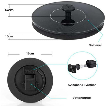 Solar-Powered Water Fountain | Effortless Installation & Multiple Spray Patterns for Garden Ponds and Birdbaths