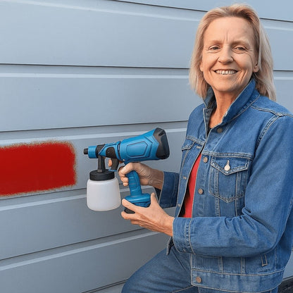 Cordless Blue Paint Sprayer | PrecisionFlow Atomization & Dual Rechargeable Batteries for Effortless Home Projects