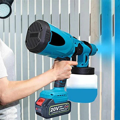 Cordless Blue Paint Sprayer | PrecisionFlow Atomization & Dual Rechargeable Batteries for Effortless Home Projects
