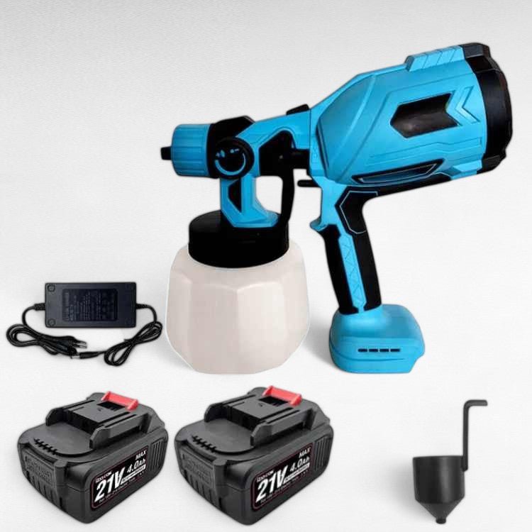 Cordless Blue Paint Sprayer | PrecisionFlow Atomization & Dual Rechargeable Batteries for Effortless Home Projects