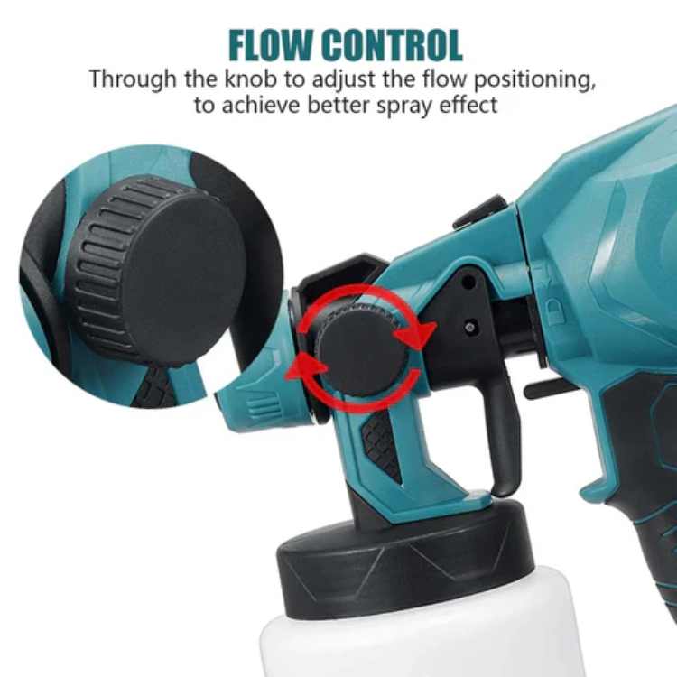 Cordless Blue Paint Sprayer | PrecisionFlow Atomization & Dual Rechargeable Batteries for Effortless Home Projects