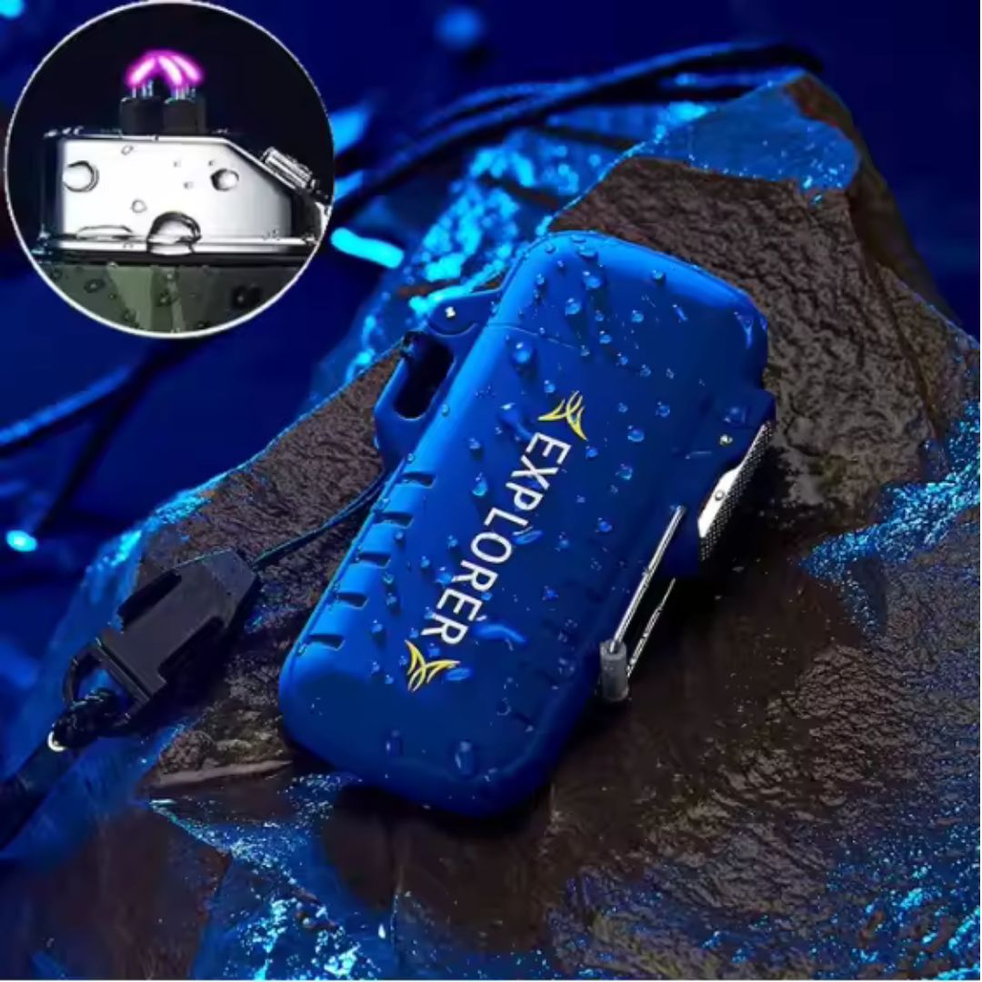 Electric Double Arc Lighter | Rechargeable, Windproof & Ideal for Camping and Outdoor Adventures