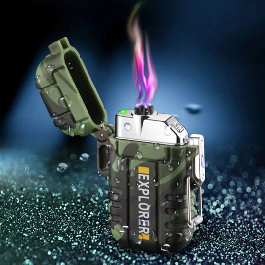 Electric Double Arc Lighter | Rechargeable, Windproof & Ideal for Camping and Outdoor Adventures