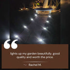 4x Solar-Powered Garden Lights for Winter | Rust-Proof, Weather-Resistant & Easy Installation for Outdoor Spaces