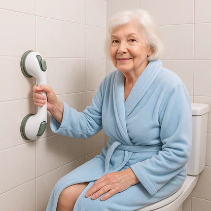 Grab Handles for the Elderly | Suction Grab Bar for Bathroom & Shower | Toilet Aids for Seniors | No-Drilling Safety Rail