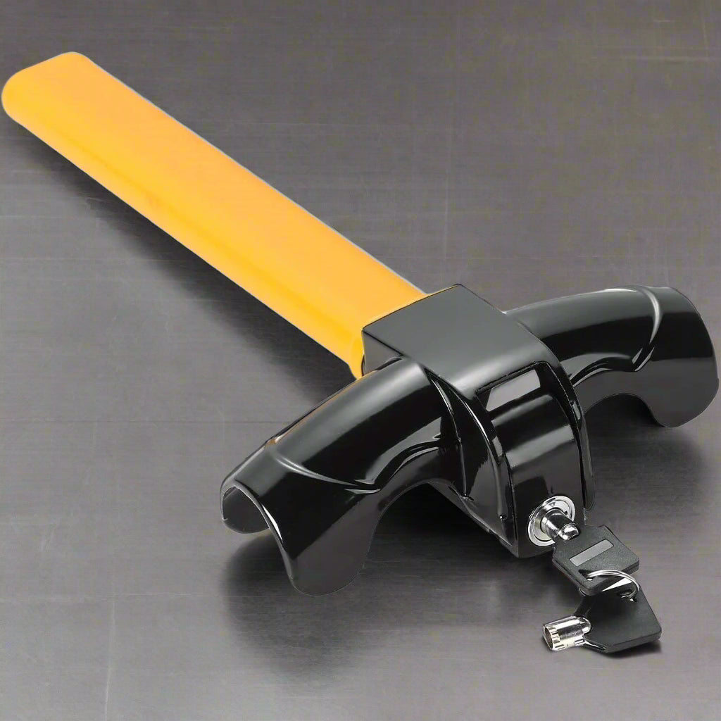 Universal Steering Wheel Lock - Heavy-Duty Anti-Theft Device for Cars, Trucks, and SUVs