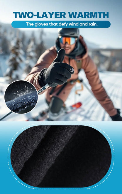 Thermal Waterproof Cycling Gloves | Insulated, Breathable & Touchscreen Compatible for Cold Weather Outdoor Activities