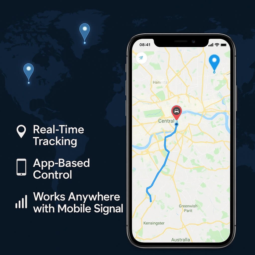 Ultra-Compact Magnetic GPS Tracker | GPS Locator Small, Real-Time Location, Long Battery Life & Ideal for Cars, Motorcycles, Luggage & Teen Drivers