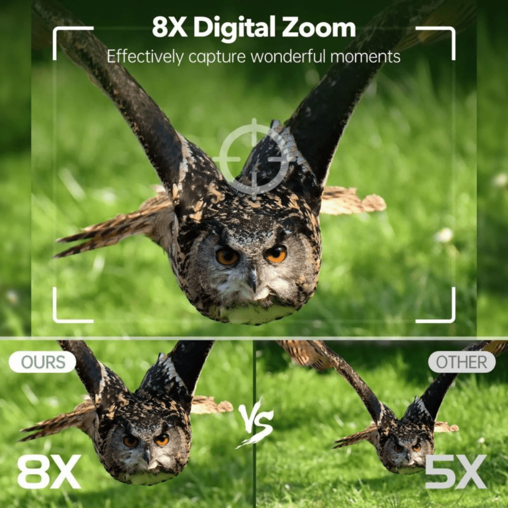 Ultra HD Night Binoculars | 8X Zoom, 7-Level Infrared & 4K Video Recording for Wildlife Observation and Nighttime Adventures