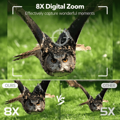 Ultra HD Night Binoculars | 8X Zoom, 7-Level Infrared & 4K Video Recording for Wildlife Observation and Nighttime Adventures