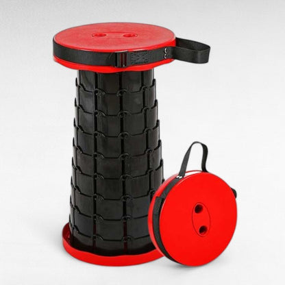 UltraCompact Foldable Stool | Lightweight, Adjustable Height & Portable for Camping, Fishing, Travel & Home Use
