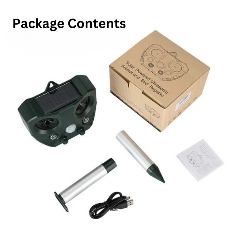 Ultrasonic Bird & Pest Defender | Solar-Powered, Weatherproof & Effective for Garden Protection
