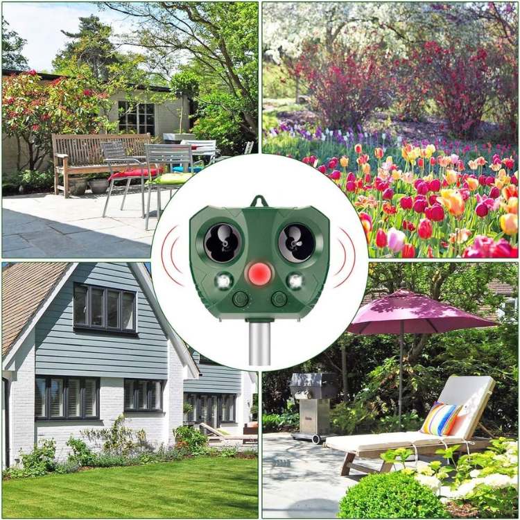 Ultrasonic Bird & Pest Defender | Solar-Powered, Weatherproof & Effective for Garden Protection