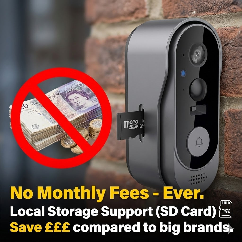 Wireless Ring Doorbell - Easy installation - No Subscription needed