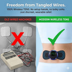 Advanced Wireless TENS Machine – Smart Drug-Free Pain Relief Device – 19 Intensity Levels & 8 Modes – Compact, Rechargeable & Effective Body Treatment
