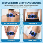 Advanced Wireless TENS Machine – Smart Drug-Free Pain Relief Device – 19 Intensity Levels & 8 Modes – Compact, Rechargeable & Effective Body Treatment