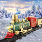 Train Around Christmas Tree - Indoor Decoration - Christmas Toy with Lights and Sounds - Holiday Train Around Christmas Tree with Large Tracks