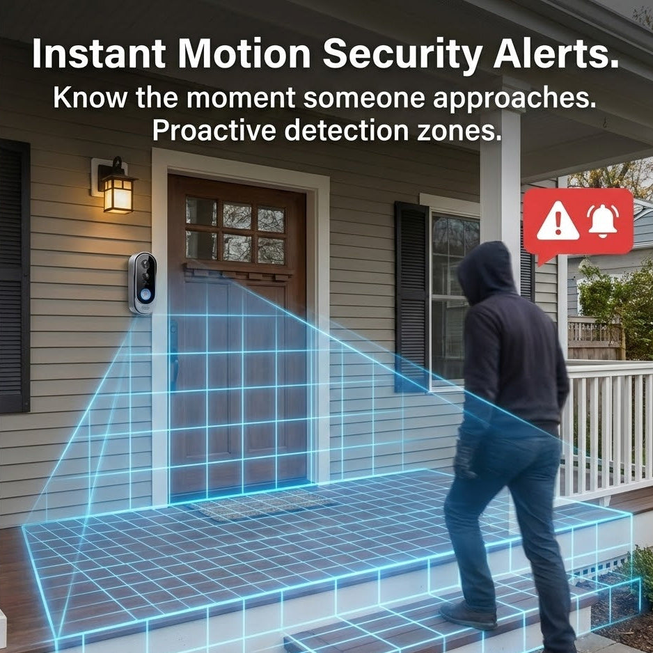Safe Doorbell - Wireless Smart Video Doorbell, Easy Installation & No subscription needed