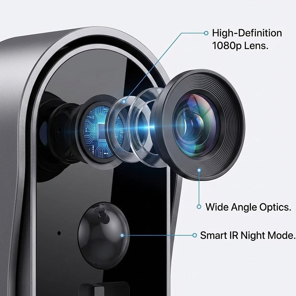 Smart Home Video Doorbell - No Subscription, Battery Operated & Wireless