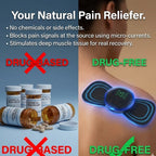 Natural Pain Relief Device - Portable TENS & EMS Pain Reliefer for Back, Neck & Legs - 100% Drug-Free Pain Relief Solution - 19 Intensity Levels