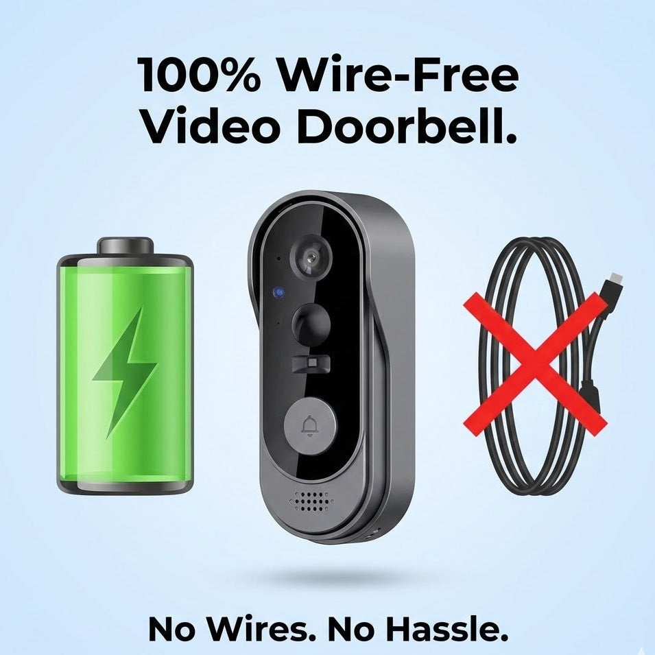 Wireless Ring Doorbell - Easy installation - No Subscription needed